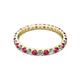 2 - Audrey 2.70 mm Ruby and Diamond U Prong Eternity Band 