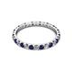 2 - Audrey 2.70 mm Blue Sapphire and Diamond U Prong Eternity Band 