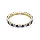 2 - Audrey 2.70 mm Blue Sapphire and Diamond U Prong Eternity Band 