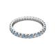 2 - Audrey 2.70 mm Aquamarine and Diamond U Prong Eternity Band 