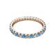 2 - Audrey 2.70 mm Blue Topaz and Diamond U Prong Eternity Band 