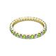 2 - Audrey 2.70 mm Peridot and Diamond U Prong Eternity Band 