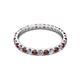 2 - Audrey 2.70 mm Red Garnet and Diamond U Prong Eternity Band 