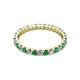 2 - Audrey 2.70 mm Emerald and Diamond U Prong Eternity Band 