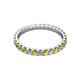 2 - Audrey 2.70 mm Yellow and White Diamond U Prong Eternity Band 