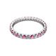 2 - Audrey 2.70 mm Pink Sapphire and Diamond U Prong Eternity Band 
