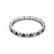 2 - Audrey 2.70 mm Black and White Diamond U Prong Eternity Band 
