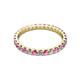 2 - Audrey 2.70 mm Pink Sapphire and Diamond U Prong Eternity Band 