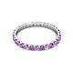 2 - Audrey 2.70 mm Amethyst and Diamond U Prong Eternity Band 