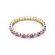 2 - Audrey 2.70 mm Amethyst and Diamond U Prong Eternity Band 