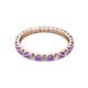 2 - Audrey 2.70 mm Amethyst and Diamond U Prong Eternity Band 