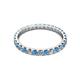 2 - Audrey 2.70 mm Blue Topaz and Diamond U Prong Eternity Band 