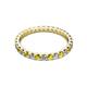 2 - Audrey 2.70 mm Yellow and White Diamond U Prong Eternity Band 