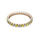 2 - Audrey 2.70 mm Yellow and White Diamond U Prong Eternity Band 