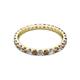 2 - Audrey 2.70 mm Smoky Quartz and Diamond U Prong Eternity Band 
