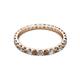 2 - Audrey 2.70 mm Smoky Quartz and Diamond U Prong Eternity Band 