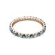 2 - Audrey 2.70 mm London Blue Topaz and Diamond U Prong Eternity Band 