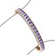 3 - Abril 3.80 mm Round Tanzanite Eternity Tennis Bracelet 