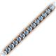 2 - Abril 3.80 mm Round Aquamarine Eternity Tennis Bracelet 