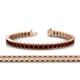1 - Abril 3.80 mm Round Red Garnet Eternity Tennis Bracelet 