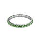 3 - Audrey 2.00 mm Green Garnet U Prong Eternity Band 