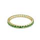3 - Audrey 2.00 mm Green Garnet U Prong Eternity Band 