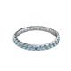 3 - Audrey 2.00 mm Aquamarine U Prong Eternity Band 