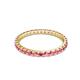 3 - Audrey 2.00 mm Pink Tourmaline U Prong Eternity Band 