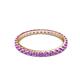 3 - Audrey 2.00 mm Amethyst U Prong Eternity Band 