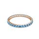 3 - Audrey 2.00 mm Blue Topaz U Prong Eternity Band 
