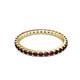 3 - Audrey 2.00 mm Red Garnet U Prong Eternity Band 