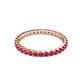 3 - Audrey 2.00 mm Ruby U Prong Eternity Band 