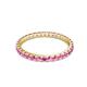 3 - Audrey 2.00 mm Pink Sapphire U Prong Eternity Band 