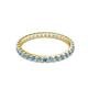 3 - Audrey 2.00 mm Aquamarine U Prong Eternity Band 