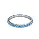 3 - Audrey 2.00 mm Blue Topaz U Prong Eternity Band 