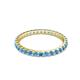 3 - Audrey 2.00 mm Blue Topaz U Prong Eternity Band 