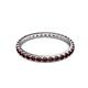 3 - Audrey 2.00 mm Red Garnet U Prong Eternity Band 