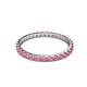 3 - Audrey 2.00 mm Rhodolite Garnet U Prong Eternity Band 