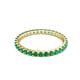 3 - Audrey 2.00 mm Emerald U Prong Eternity Band 