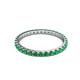 3 - Audrey 2.00 mm Emerald U Prong Eternity Band 