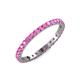 4 - Audrey 2.00 mm Pink Sapphire U Prong Eternity Band 