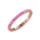 4 - Audrey 2.00 mm Pink Sapphire U Prong Eternity Band 