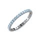 4 - Audrey 2.00 mm Aquamarine U Prong Eternity Band 
