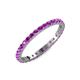 4 - Audrey 2.00 mm Amethyst U Prong Eternity Band 