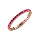 4 - Audrey 2.00 mm Ruby U Prong Eternity Band 