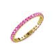 4 - Audrey 2.00 mm Pink Sapphire U Prong Eternity Band 