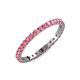 4 - Audrey 2.00 mm Pink Tourmaline U Prong Eternity Band 