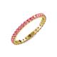 4 - Audrey 2.00 mm Pink Tourmaline U Prong Eternity Band 