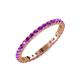 4 - Audrey 2.00 mm Amethyst U Prong Eternity Band 