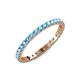 4 - Audrey 2.00 mm Blue Topaz U Prong Eternity Band 